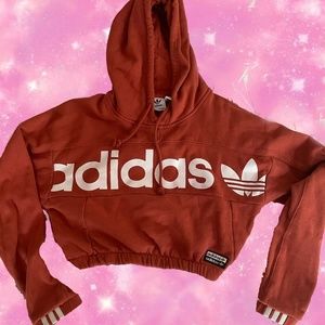 Adidas Cropped Sweatshirt Hoodie